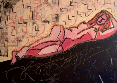 Pink nude - Mixed medias on canvas - 76 x 50 cm – 2019