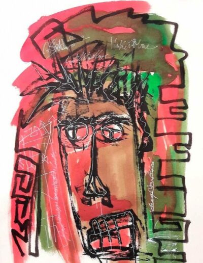 Make it more - mixed media on paper - 70 x 50 cm - 2020 - Christophe Ducoin alias el Chuzpo artiste peintre à Toulouse