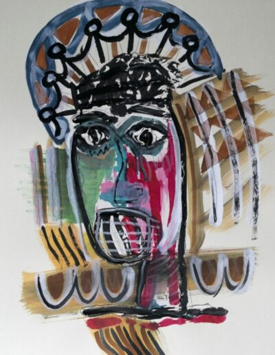 Appearance - Mixed media on paper 70 x 50 cm - 2022 - Christophe Ducoin alias « El Chuzpo » artiste peintre à Toulouse