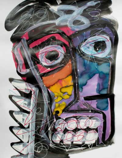 Auto - Mixed media on paper - 70 x 50 cm - 2023