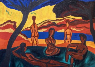 Bathers II - Oil on canvas 1995 - © Christophe Ducoin alias « El Chuzpo » artiste peintre à Toulouse