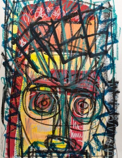Free at last - Mixed media on paper - 2020 - Christophe Ducoin alias el Chuzpo artiste peintre à Toulouse