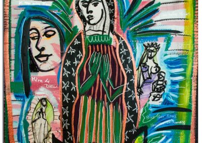 Virgin of Guadalupe - Technique mixte sur carton 1 m x 1 m – 2014 - Collection particulière – Puebla (Mexique)