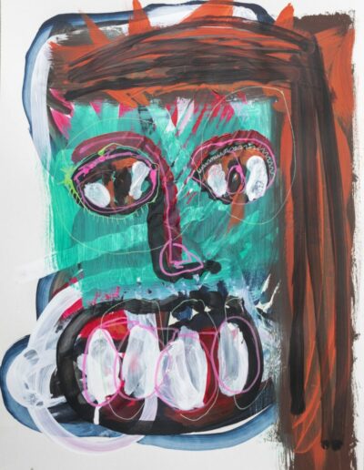 Yadlajoie - Mixed media on paper - 70 x 50 cm - 2022 - Christophe Ducoin alias « El Chuzpo » artiste peintre à Toulouse