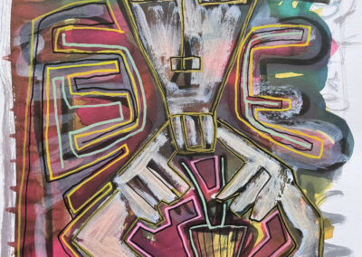 Azteca - Mixed media on paper - A3 - 2020